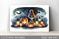 Cute Skeleton Cutting Board. Cute Halloween Cutting Board Product Image 1