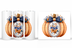 Pumpkin Tumbler Design. Fall tumbler Sublimation Product Image 2