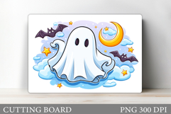 Cute Ghost Cutting Board. Halloween Cutting Board Design Product Image 1