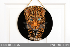 Leopard Door Sign Design. Leopard Sublimation Product Image 1