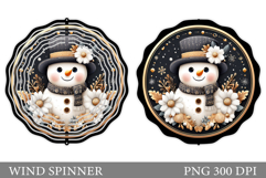Cute Snowman Wind Spinner. Christmas Wind Spinner Design Product Image 1