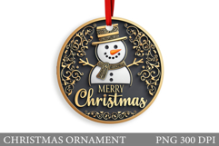 Snowman Christmas Ornament. Christmas Ornament Sublimation Product Image 1
