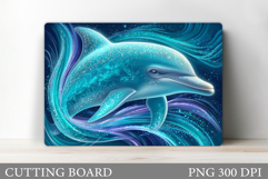 Dolphin Cutting Board Design. Dolphin Sublimation Product Image 1