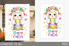 Easter Lamb Garden Flag. Easter Garden Flag Design Product Image 1