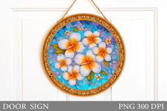 Flowers Door Sign Design. Floral Door Sign Sublimation Product Image 1