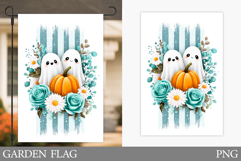 Ghost Garden Flag Sublimation. Halloween Pumpkin Garden Flag Product Image 1