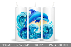 Dolphin Tumbler Design. Cute Dolphin Tumbler Sublimation Product Image 1