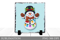 Cute Snowman Sublimation. Snowman Slate Design Product Image 1