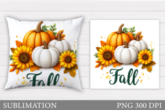 Pumpkin Pillow Design. Pumpkin Sublimation Product Image 1