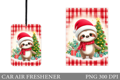 Cute Sloth Car Air Freshener. Christmas Car Air Freshener Product Image 1