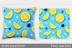 Lemons Pillow Design. Lemons Sublimation Product Image 1