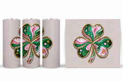 St Patrick Clover Tumbler. St Patrick Tumbler Sublimation Product Image 2