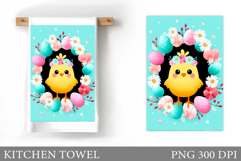 Easter Chick Kitchen Towel. Chick Easter Kitchen Towel Product Image 1