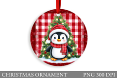 Cute Penguin Christmas Ornament. Christmas Ornament Design Product Image 1