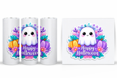 Cute Ghost Tumbler Sublimation. Halloween Tumbler Design Product Image 2