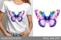 Butterfly T-Shirt Sublimation. Butterfly Sublimation Product Image 1
