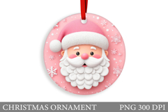 Santa Claus Christmas Ornament. Cute Santa Claus Sublimation Product Image 1