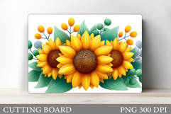 Sunflowers Cutting Board. Floral Cutting Board Design Product Image 1