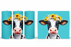 Cow Tumbler Design. Cow Tumbler Sublimation Product Image 2