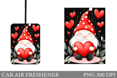 Cute Gnome Car Air Freshener. Valentines Car Air Freshener Product Image 1