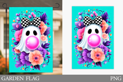 Cute Ghost Garden Flag. Halloween Garden Flag Design Product Image 1