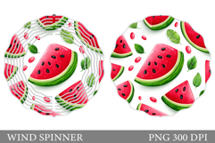 Watermelon Wind Spinner. Watermelon Sublimation Product Image 1