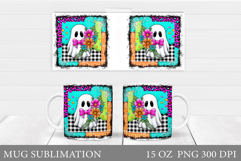 Ghost Mug Sublimation. Halloween Mug Design Product Image 1