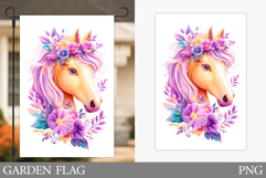 Horse Garden Flag Design. Summer Garden Flag Sublimation Product Image 1