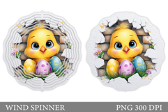 Easter Chick Wind Spinner. Easter Wind Spinner Sublimation Product Image 1