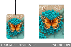 Butterfly Car Air Freshener Design. Butterfly Sublimation Product Image 1