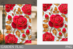 Roses Garden Flag Design. Flowers Garden Flag Sublimation Product Image 1