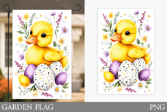 Easter Duck Garden Flag Design. Easter Garden Flag Product Image 1