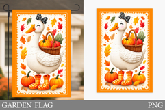 Fall Goose Garden Flag Design. Fall Garden Flag Sublimation Product Image 1