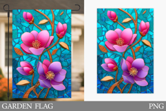 Floral Garden Flag Design. Flowers Garden Flag Sublimation Product Image 1