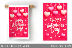 Valentines Day Kitchen Towel. Valentines Kitchen Towel Product Image 1