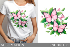 Butterfly T-Shirt Sublimation. Butterfly Sublimation Product Image 1
