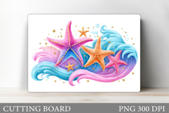 Starfish Cutting Board. Sea Cutting Board Sublimation Product Image 1