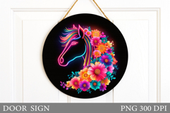 Horse Door Sign Design. Horse Sublimation Product Image 1