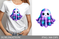 Cute Ghost Sublimation. Cute Ghost T-Shirt Design Product Image 1