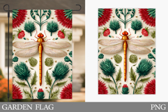 Dragonfly Garden Flag Design. Summer Garden Flag Sublimation Product Image 1