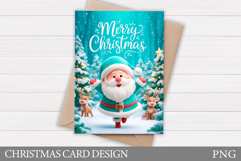 Christmas Card Design. Santa Claus Card Printable Product Image 1