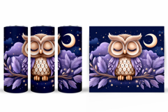 Cute Owl Tumbler Sublimation. Owl Sublimation Product Image 2