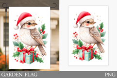 Christmas Bird Garden Flag. Christmas Garden Flag Design Product Image 1