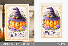 Pumpkin Garden Flag Sublimation. Halloween Garden Flag Product Image 1