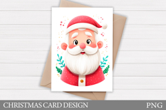 Santa Claus Card Printable. Christmas Card Design Product Image 1
