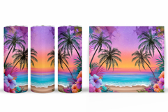 Palm Tree Tumbler Sublimation. Sea Tumbler Design Product Image 2