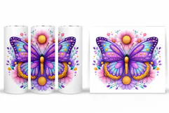Butterfly Tumbler Sublimation. Butterfly Sublimation Product Image 2