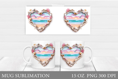 Sea Mug Wrap Design. Sea Sublimation Product Image 1