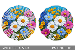 Flowers Wind Spinner Design. Wildflowers Wind Spinner Product Image 1