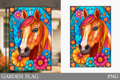 Horse Garden Flag Design. Horse Sublimation Product Image 1
